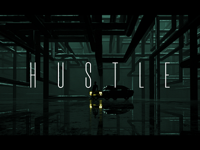 Hustle 3dart 3dartist blender3d cars cinematic color font graphicdesign logo mograph movie pipes poster quarantine retro title trending typography volume wallpaper