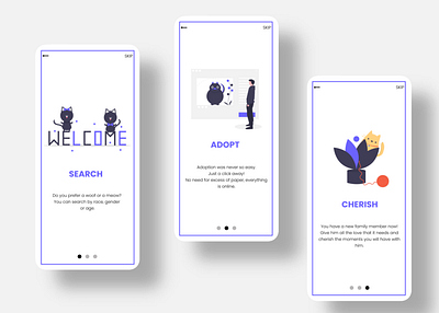 Adoption App - Onboarding app appdesign appdesigner design designer inspiration interface minimal ui ux