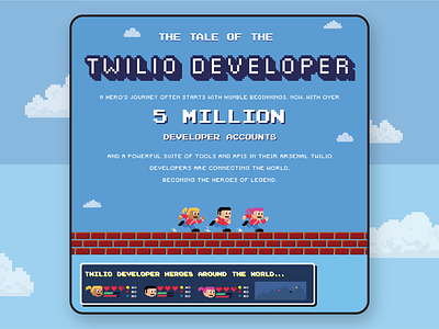 Infographic 2x 8bit branding build design illustration infographic logo twilio