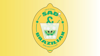 Sad & Brazilian | Stickers Tristes ): design illustration vector