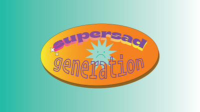 Supersad Generation | Stickers Tristes ): design illustration vector