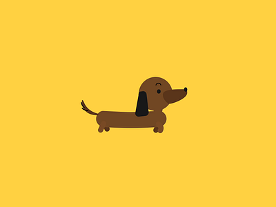 Dachshund dog taking a walk 2d ae after effects animal animation cute dachshund design dog graphic design loop motion pet walk weiner dog