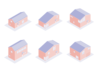 Isometric Houses 3d 3d art adult affinitydesigner house illustration isometric