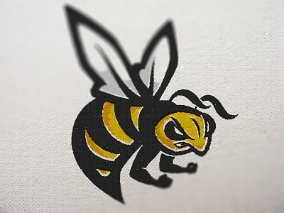 Get Ready for the Bee-tDOWN bee branding bug character design football illustration logo sports yellowjacket