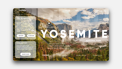 Yosemite National Park website ui ux