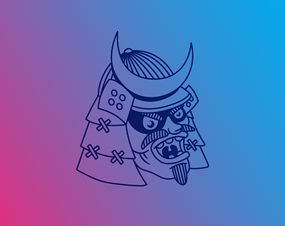 Emblem Samurai branding cartoon characterdesign design digital art illustration illustration art logo samurai vector