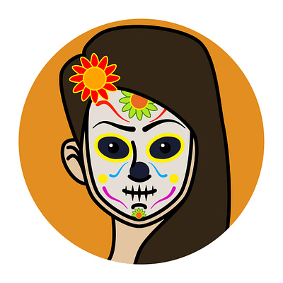 La Catrina el salvador flat design flat illustration illustration vector