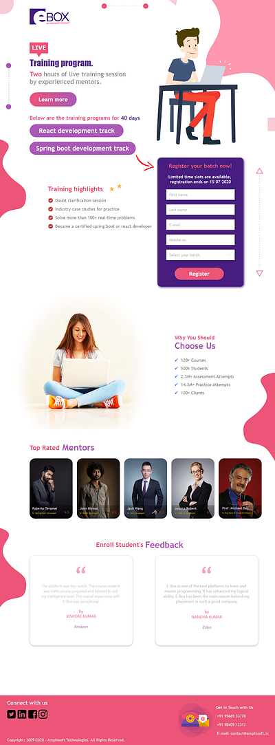 Lead generation landing page design adobe xd design illustration landing page design