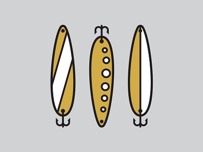 Lures art direction badge design design designs fish fishing graphic graphic design graphicdesign grey hook icon icons illustration lines lures orange salmon think vector