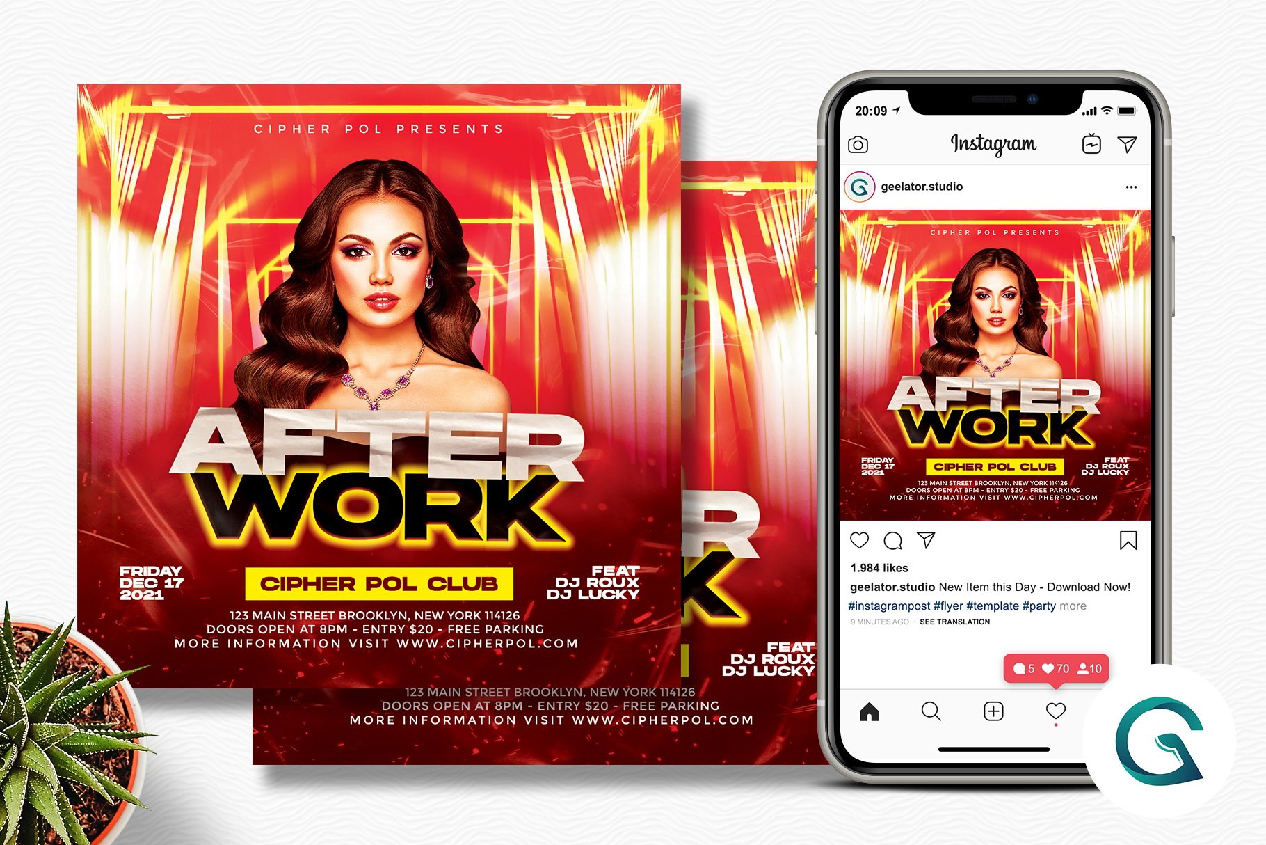 After Work Party Flyer Template By Geelator On Dribbble