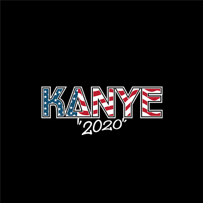 KANYE 2020 american flag kanye west kanye2020 tshirtdesign typography typography design typography logo