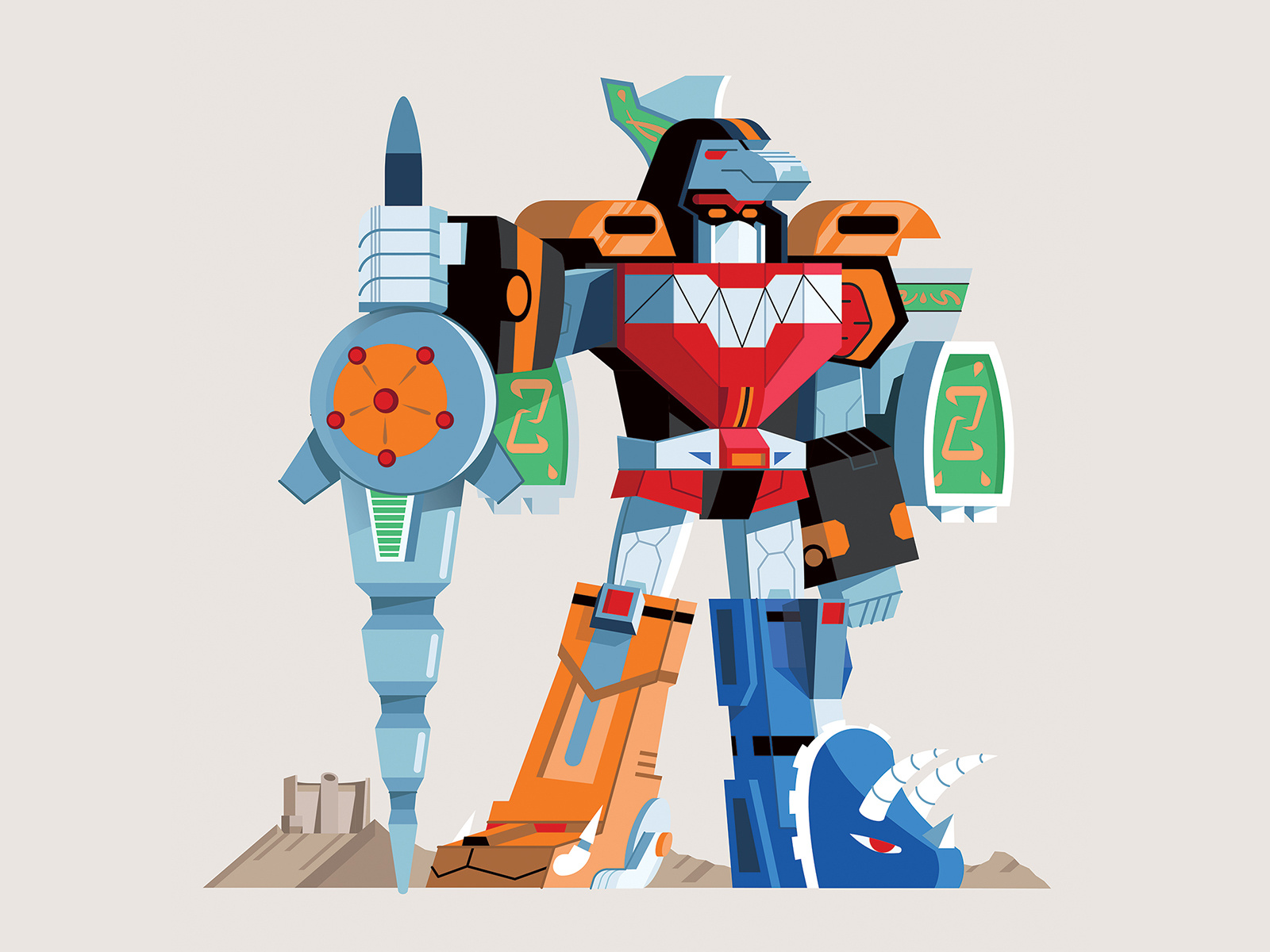 Example of Mega Dragonzord