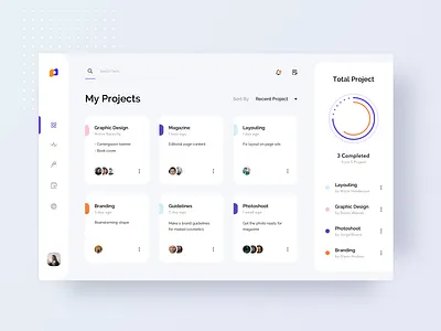 Exploration - Project Management app design exploration management manager minimalist minimalist design project sketch tab task ui web website