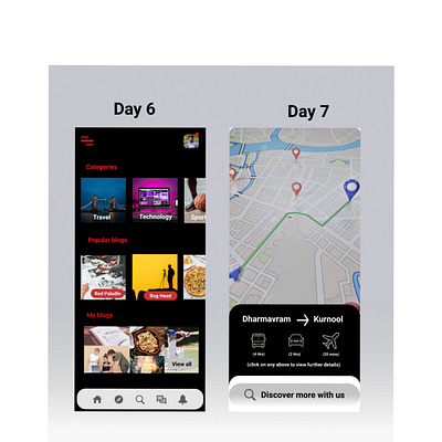 Day 6 and Day 7 of 10 day design task 10ddc app art branding flat icon typography ui ux vector