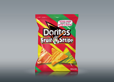 Doritos & Fruit Stripe | Snack Mashup Concept adobe chips concept design doritos food food design fruit stripe gum mockup photoshop product design snacks