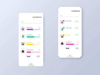 Bill Splitting w/ memoji adobe adobexd animation app app design bill spliting clean clean design clean ui design finance money app money management money transfer ui ux xd