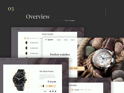 Sputnic Overview design overview sketch store uiux watch watches web