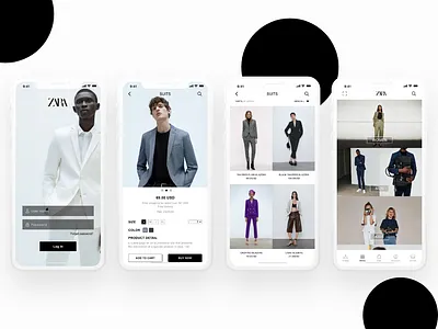 Zara App Redesign Concept app application concept design mobile product ui user experience user interface ux