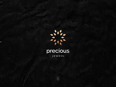 Precious Logo Design brand branding branding design branding identity clean concept dailyui design figma flat flower illustration icon jewelery jewels logo logo design minimal petals product vector