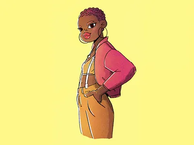 Character concept 2d black cartoon cartoon character cartoon illustration character characterdesign cute girl illustration illustrator procreate