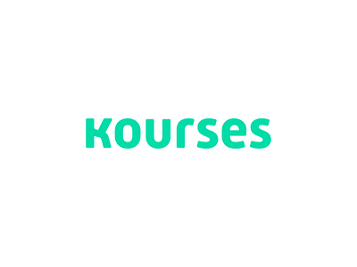 Kourses wordmark brand and identity brand design brand identity branding branding studio course courses design education education logo educational green logo design identity kourses logo logo design smart by design typeface typogaphy wordmark