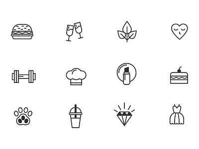 ICON SET ITEM branding design flat icon illustration illustrator vector