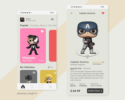 Toy Shop app branding color palette design illustrations illustration marvelous designer mobile ui toyshop ui ui movieticket