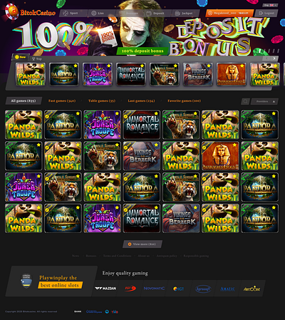 Slot casino website 2d 2d art gaming illustration logo maya slot slots ui wacom wacom intuos
