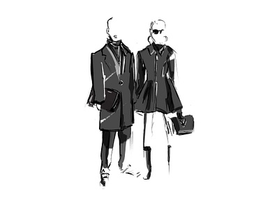 Formal Street Style branding design digital art digital illustration fashion art fashion illustration illustration sketch stylized