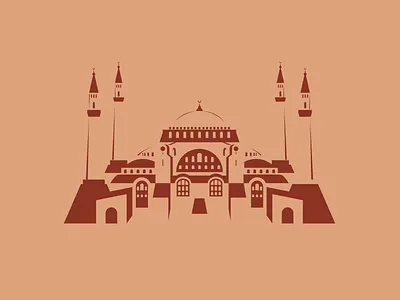 Hagia Sophia ayasofya christianity empire hagia sophia history illustration inkscape islam istanbul minimal mosque negative space ottoman rome turkey