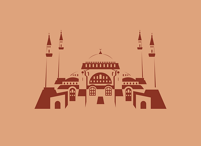 Hagia Sophia ayasofya christianity empire hagia sophia history illustration inkscape islam istanbul minimal mosque negative space ottoman rome turkey