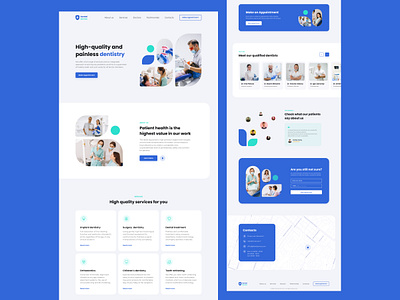 Dental Clinic | Website Homepage 👨🏻‍⚕️ clean clinic dental dental care dental clinic dental landing page dental website design dentist design health homepage inspiration landing page landing page concept minimal ui ui design ux website website design