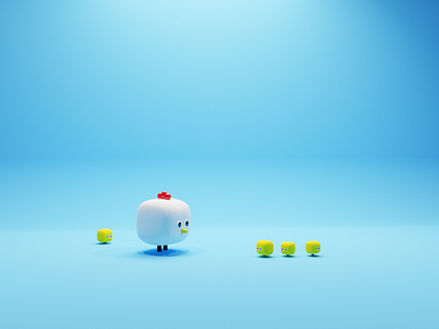 Chickens 3d animals blender blender3d character characters chicken chickens game illustration lowpoly render