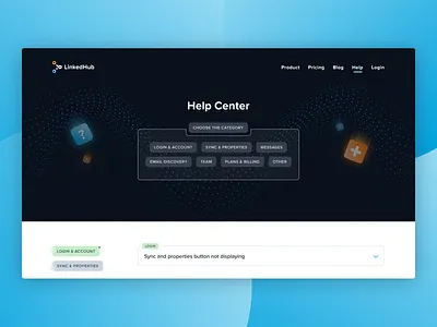 LinkedHub Help Center choose design help help center help desk instructions label product questions tag typography ui ux web webdesign website