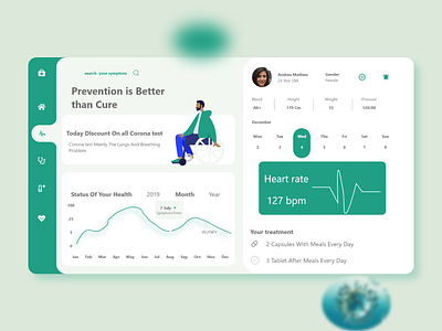 Health Care adobexd dashboard design design healthcare typography ui user interface design ux web