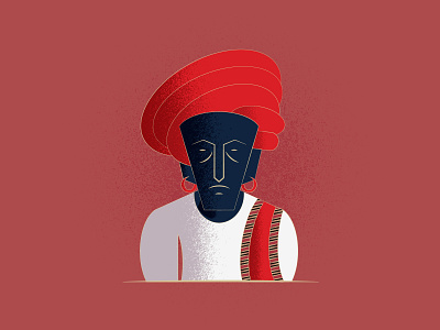 Kutch Tribesman 2d 2d art 2d character adobe illustrator attire designdaily flat flat illustration graphic humanillustration illustration illustration design india indian tribe kutch texture tribal tribe tribes vector