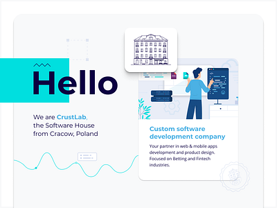 Hello, we are CrustLab! branding design homepage illustration mobiledesign portfolio webdesign