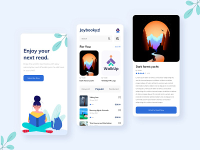 Online Book Reading app artwork book book app book store colors design icon illustation minimal online online book read rating typography ui ui design uiux ux vector