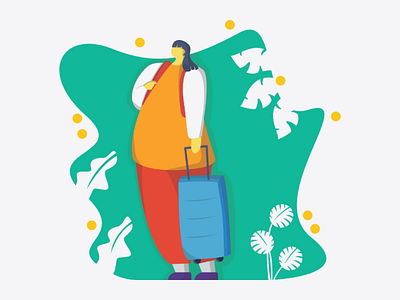 Travel art colorfull design flat graphic holiday illustration imagination simple travel