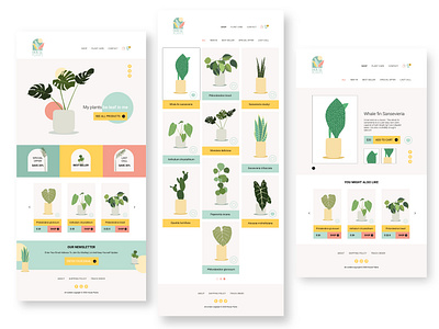 House Plants Website Design branding clean ui figma figmadesign illustration minimalist shopping app ui uidesign vector art vector illustration webdesign websitedesign websitedesigner