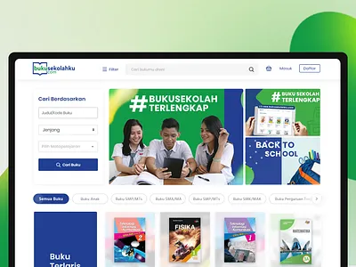 Erlangga - buku sekolahku corporate ecommerce mobile design official website online book store responsive