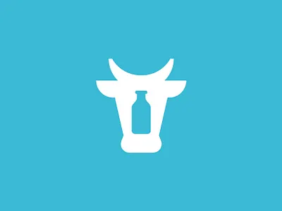 Cow milk animal cow food icon logo mark milk symbol