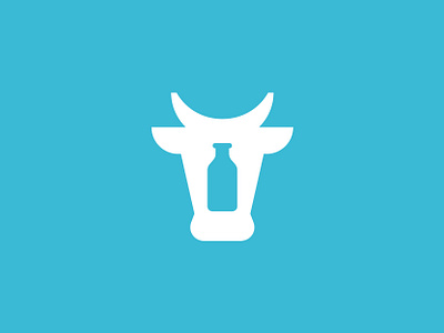 Cow milk animal cow food icon logo mark milk symbol