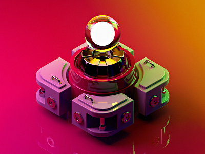 Generator thing 3d art blender cinema4d colorful cyberpunk design digitalart electronics glass hardsurface inspiration lowpoly mechanics motiongraphics technology