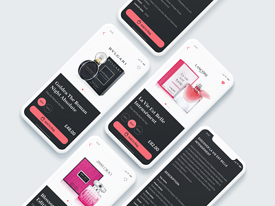 Perfume Shop App app app design daily ui dailyui design interface parfume shop ui