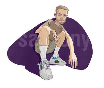 Sayconyman brand design brend character colors design designcharacter graphic illustration illustrator man saucony sneaker art sneaker illustration sneakers