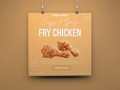 Fry-Chicken Poster branding design poster poster design posters social social media social media design social network socialmedia