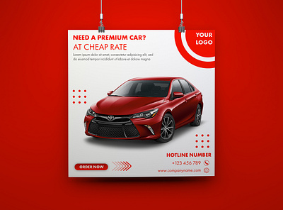 Red Car Poster advertising branding car design post poster poster a day poster art poster design posters social social media social media design social network socialmedia