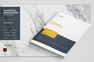 HR / Employee Handbook Template agency business clean company corporate creative editable employee booklet employee guide employee handbook employee handbook brochure employee handbook design employee onboarding handbook template human resources illustrator template marketing printable professional resources