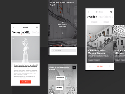 Museum app app application branding design event app exhibition guide minimal mobile museum online ui ux